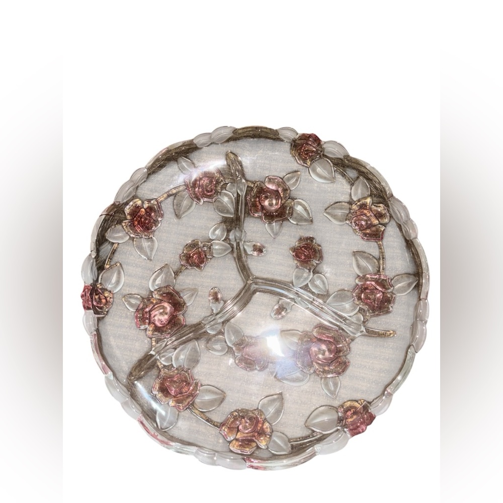 Vintage Mikasa Bella Rosa Pink Frost Dish Platter